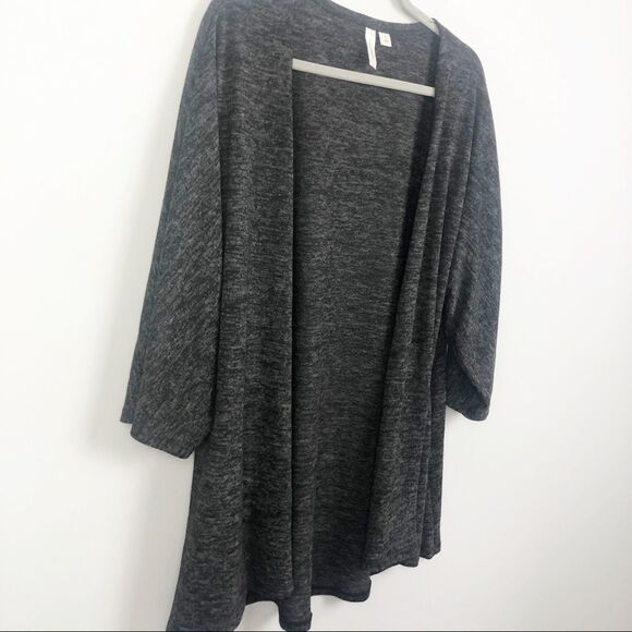 TACERA | Dark Gray Open Front Kimono Cardigan Sweater Women’s Size Large - Picture 2 of 7